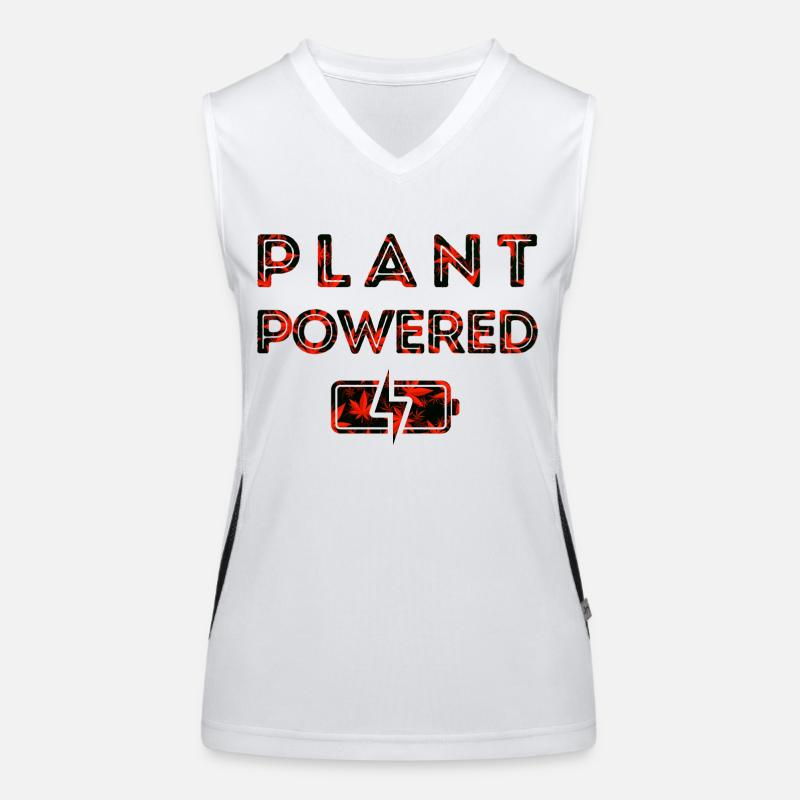 Plant Powered - rot Funktionelles Kontrast-Tank Top für Frauen