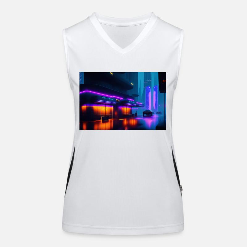 AI-Art Future Picture Funktionelles Kontrast-Tank Top für Frauen