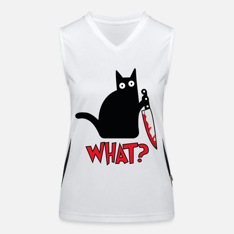 Cat What? Funktionelles Kontrast-Tank Top für Frauen