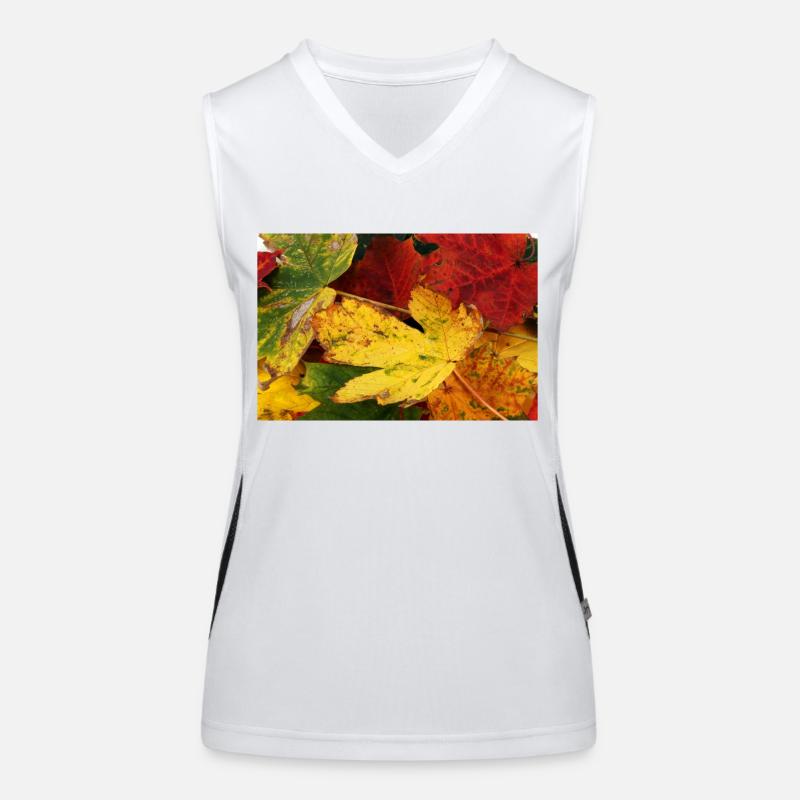 Feuilles d’automne Débardeur respirant contrasté Femme