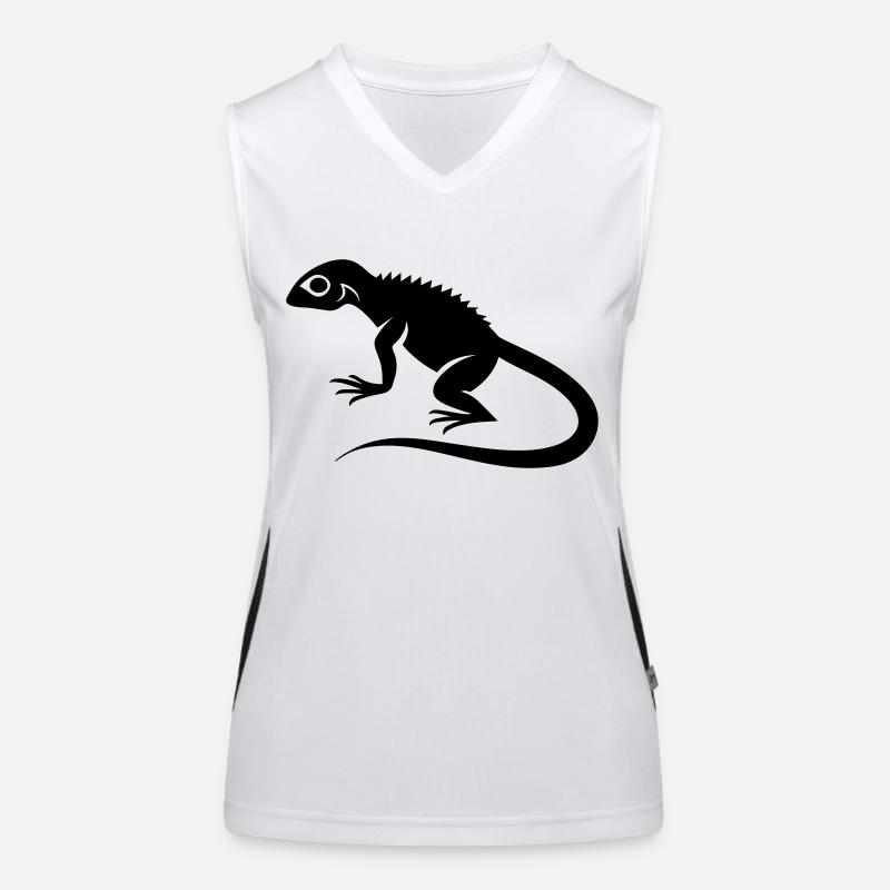 Eidechse Funktionelles Kontrast-Tank Top für Frauen