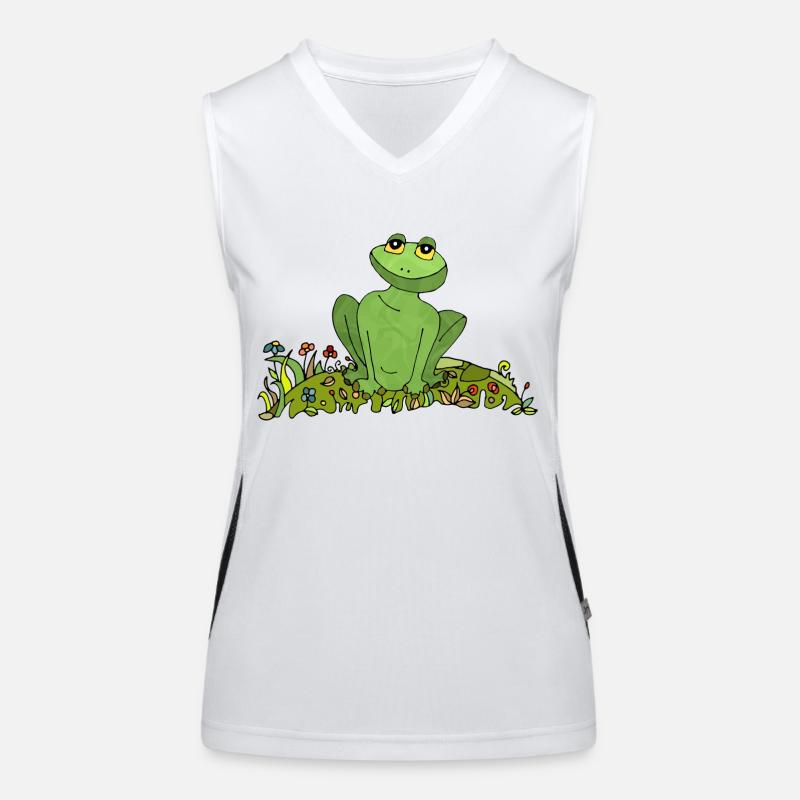 Frosch Funktionelles Kontrast-Tank Top für Frauen