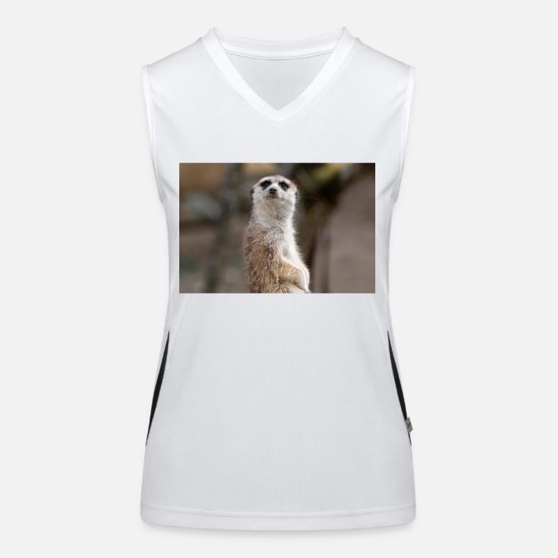Erdmännchen Suricata suricatta Funktionelles Kontrast-Tank Top für Frauen