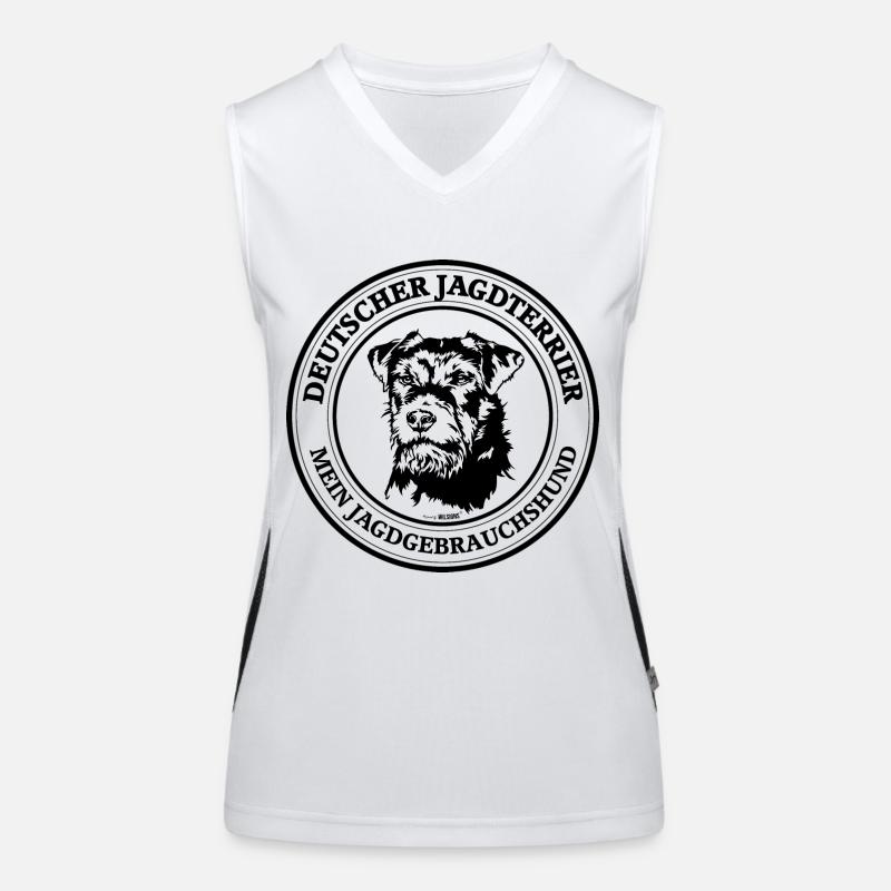 Deutscher Jagdterrier Jagdgebrauchshund Jagdhunde Funktionelles Kontrast-Tank Top für Frauen