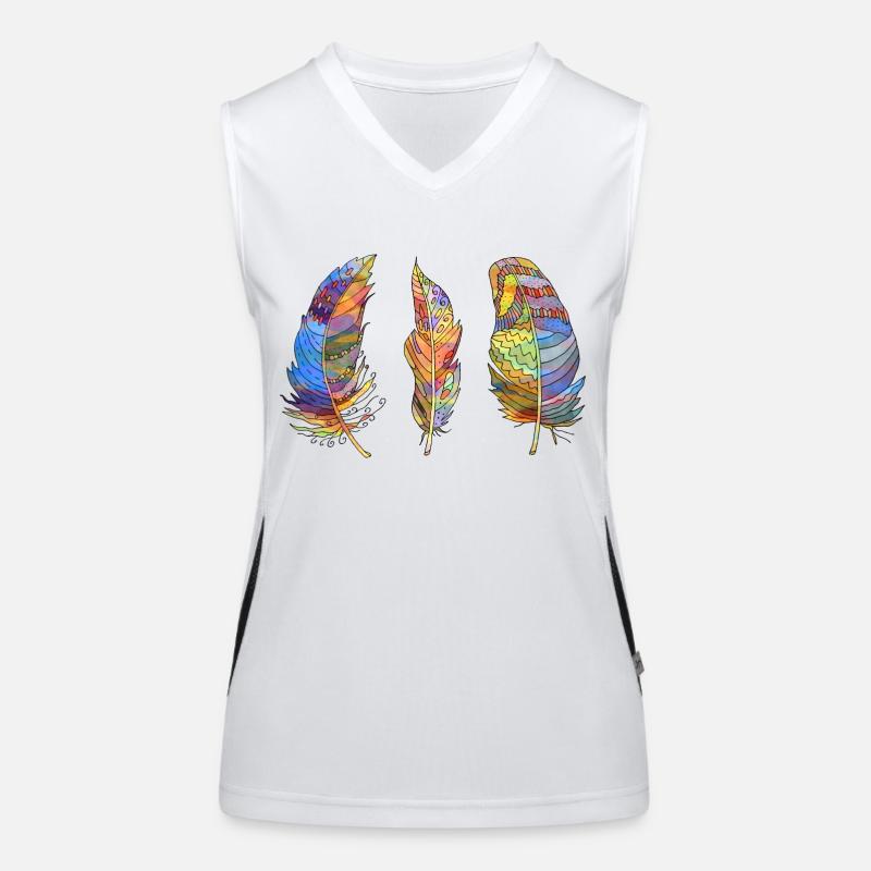 Feder Funktionelles Kontrast-Tank Top für Frauen