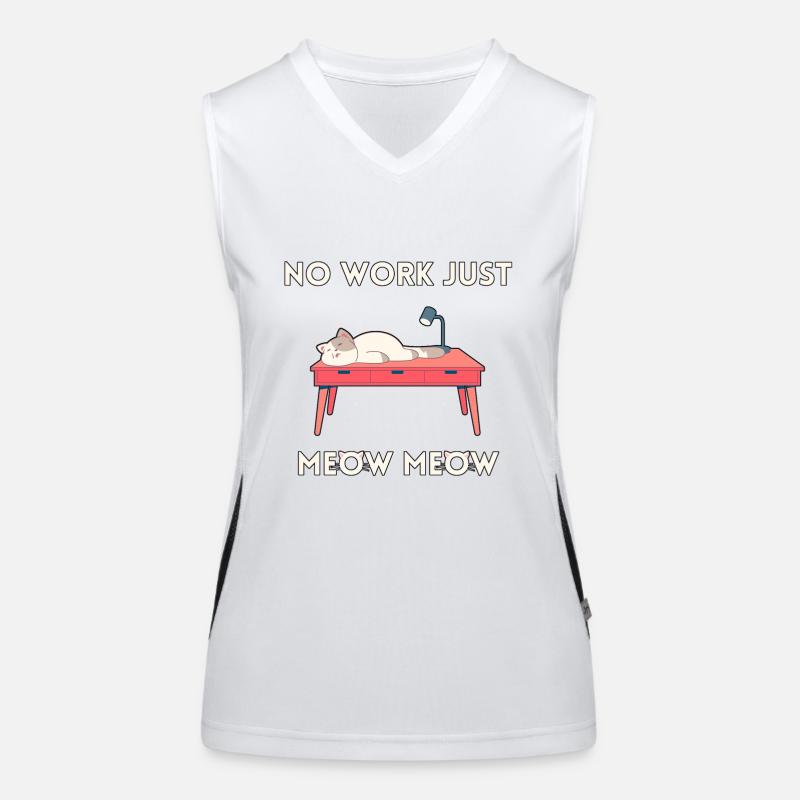 Hard-working cat Women's Functional Contrast Tank Top