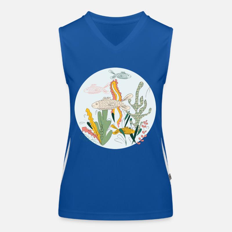 Meerestiere Funktionelles Kontrast-Tank Top für Frauen