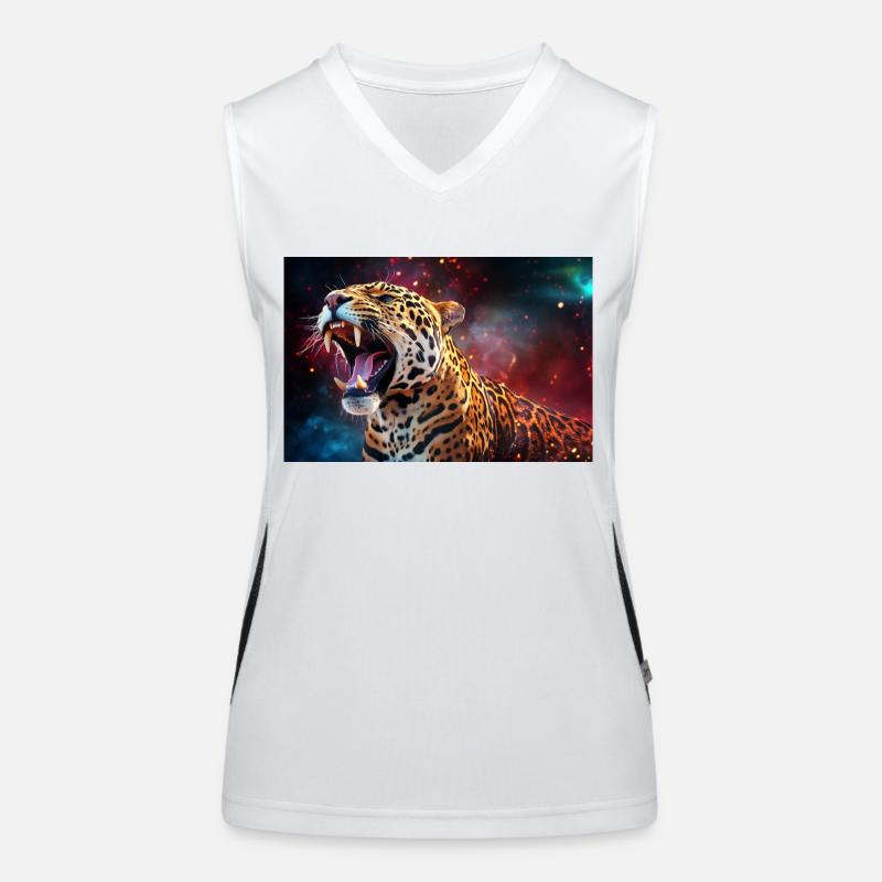 Wilder Jaguar Funktionelles Kontrast-Tank Top für Frauen