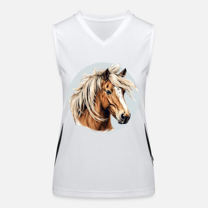 Haflinger Horse Women's Functional Contrast Tank Top