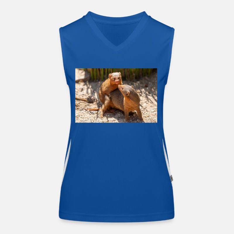 dwarf mongoose (in german Zwergmangusten) Helogale Women's Functional Contrast Tank Top