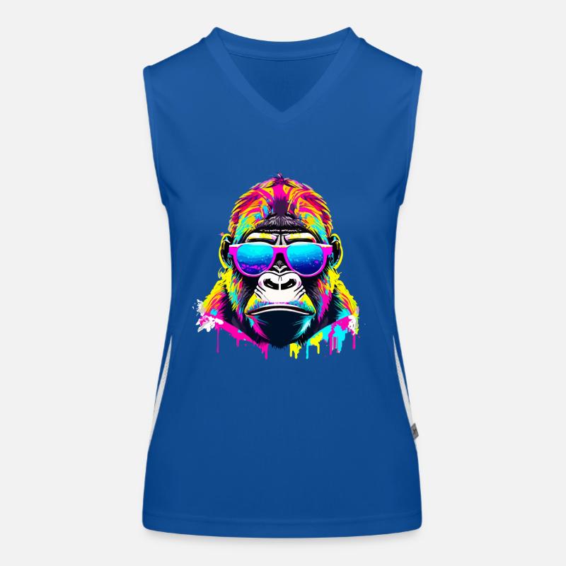 Gorilla-Farbe Funktionelles Kontrast-Tank Top für Frauen