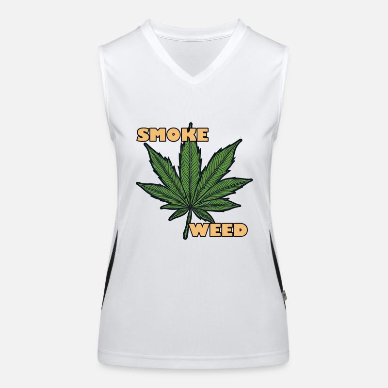 Weed / Cannabis / Weed / Smoking / Joint / Hash Women's Functional Contrast Tank Top