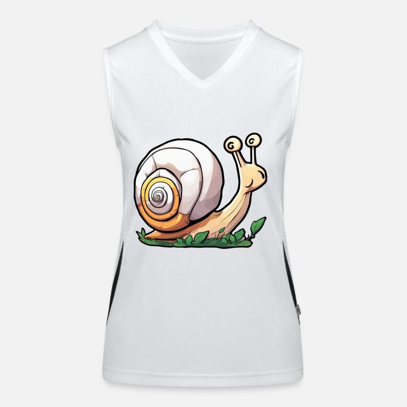 Schnecke / Tier / kriechen / Schleimig / langsam Funktionelles Kontrast-Tank Top für Frauen