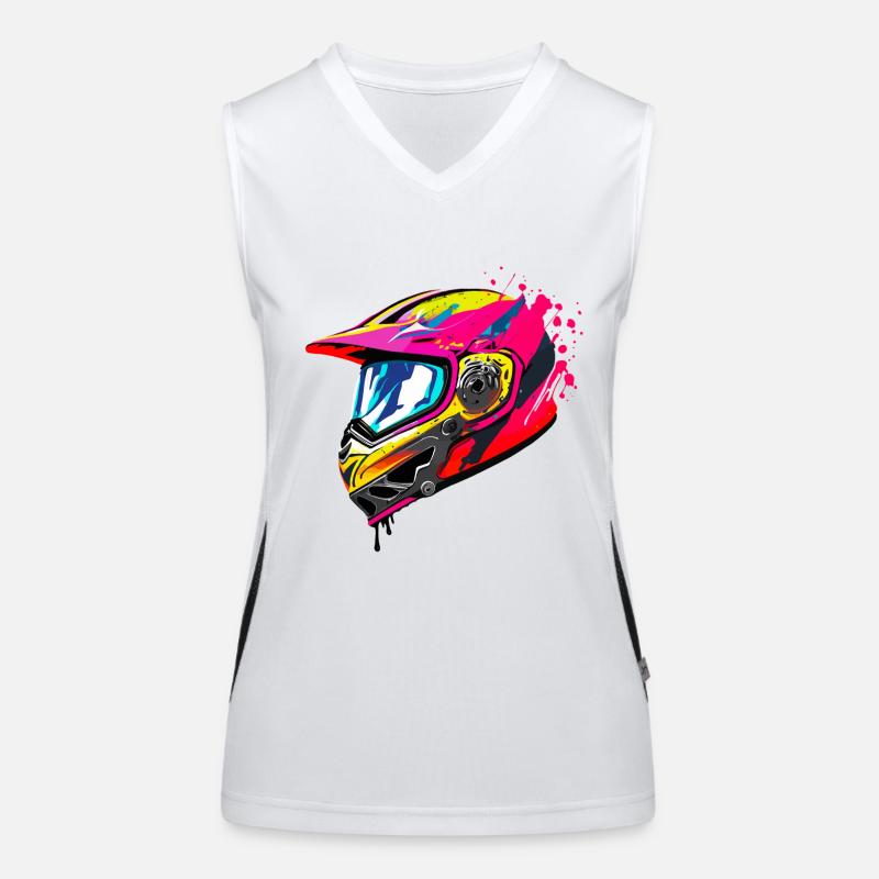 motorradhelm Funktionelles Kontrast-Tank Top für Frauen