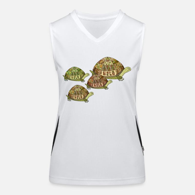 Schildkröten Funktionelles Kontrast-Tank Top für Frauen
