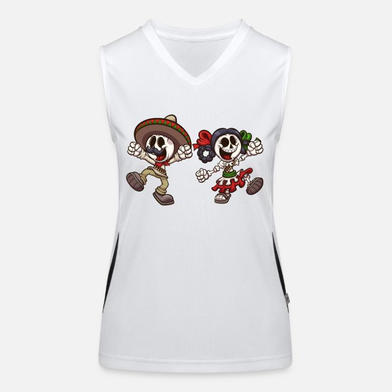 Mexican Skeletons Women's Functional Contrast Tank Top