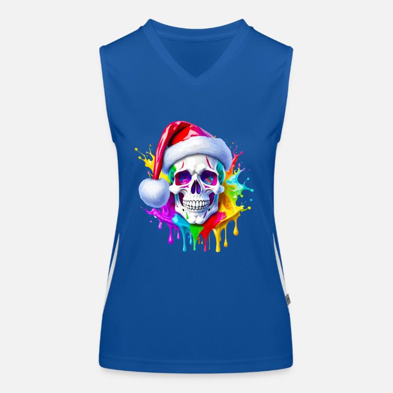 Skull Noël couleur Débardeur respirant contrasté Femme