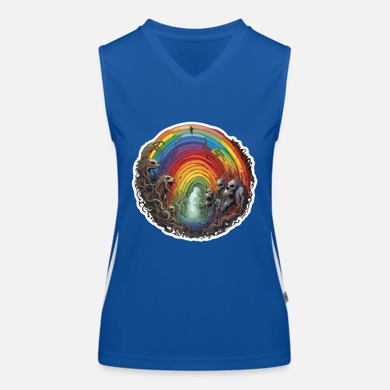 Rainbow / Demon / Monster / Weather / Horror Women's Functional Contrast Tank Top