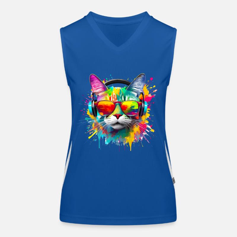 Chat couleur look Hipster Débardeur respirant contrasté Femme