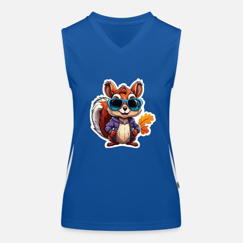 Eichhörnchen / Tier / Nagetier / Waldtier / Comic Funktionelles Kontrast-Tank Top für Frauen
