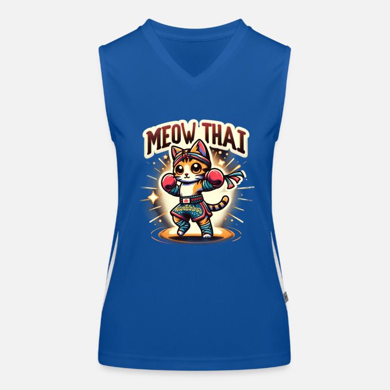 Mixed Martial Arts Meow Thai Muay Thai Cat Women's Functional Contrast Tank Top