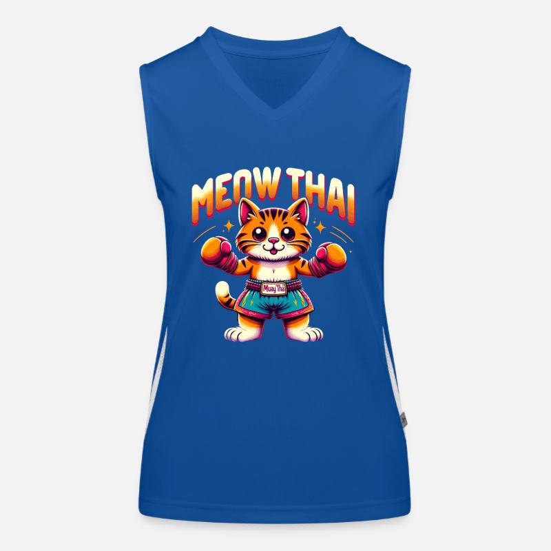 Mixed Martial Arts Meow Thai Muay Thai Cat Women's Functional Contrast Tank Top