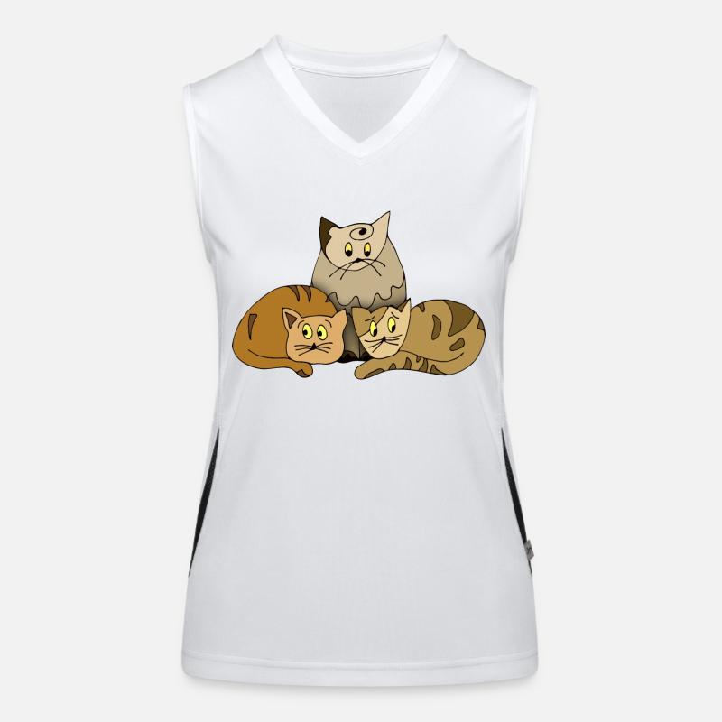 Chats Débardeur respirant contrasté Femme