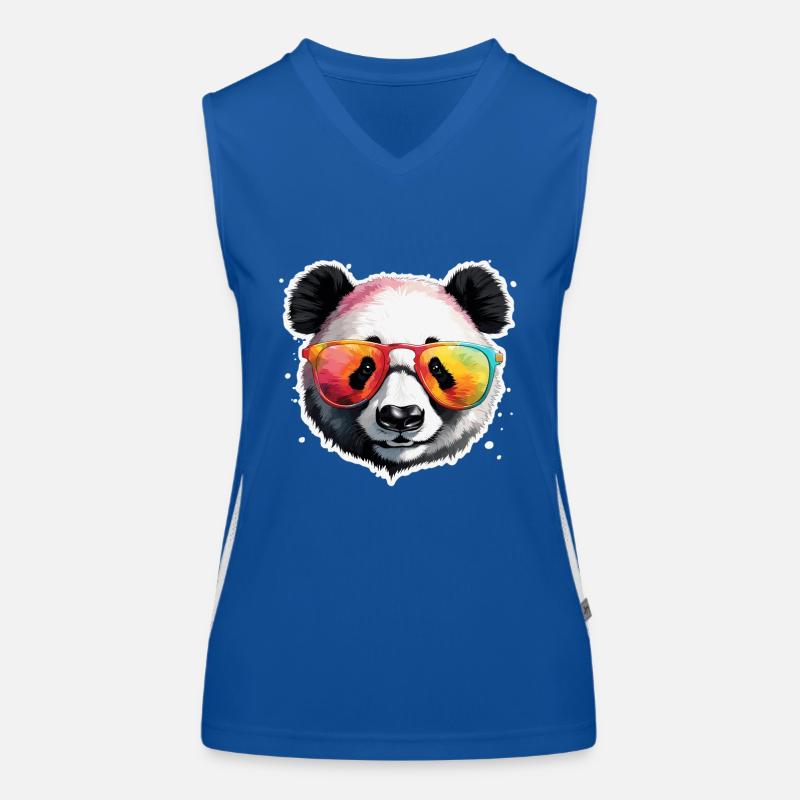 Panda / Tier / Zoo / Bambus / Wild / Kindlich Funktionelles Kontrast-Tank Top für Frauen