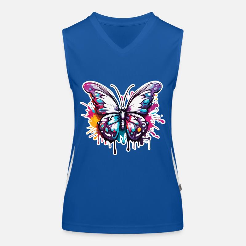 Papillon / Animal / Insecte / Vol / Été Débardeur respirant contrasté Femme
