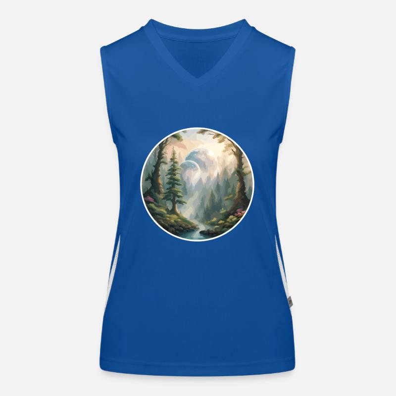 Forest / Wilderness / Nature / Trees / Green / Idyll Women's Functional Contrast Tank Top