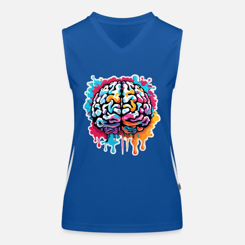 Cerveau / Connaissance / Intelligence / Intelligent / Penser Débardeur respirant contrasté Femme
