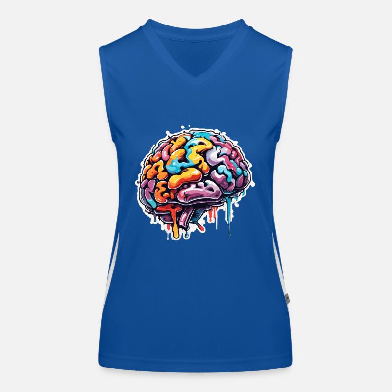 Cerveau / Connaissance / Intelligence / Intelligent / Pensée Débardeur respirant contrasté Femme