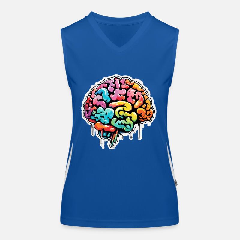 Cerveau / Connaissance / Intelligence / Intelligent / Penser Débardeur respirant contrasté Femme