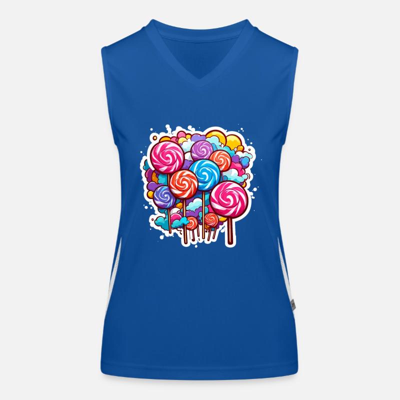 Lutscher / Lolli Pop / Süßigkeit / schlecken / süß Funktionelles Kontrast-Tank Top für Frauen
