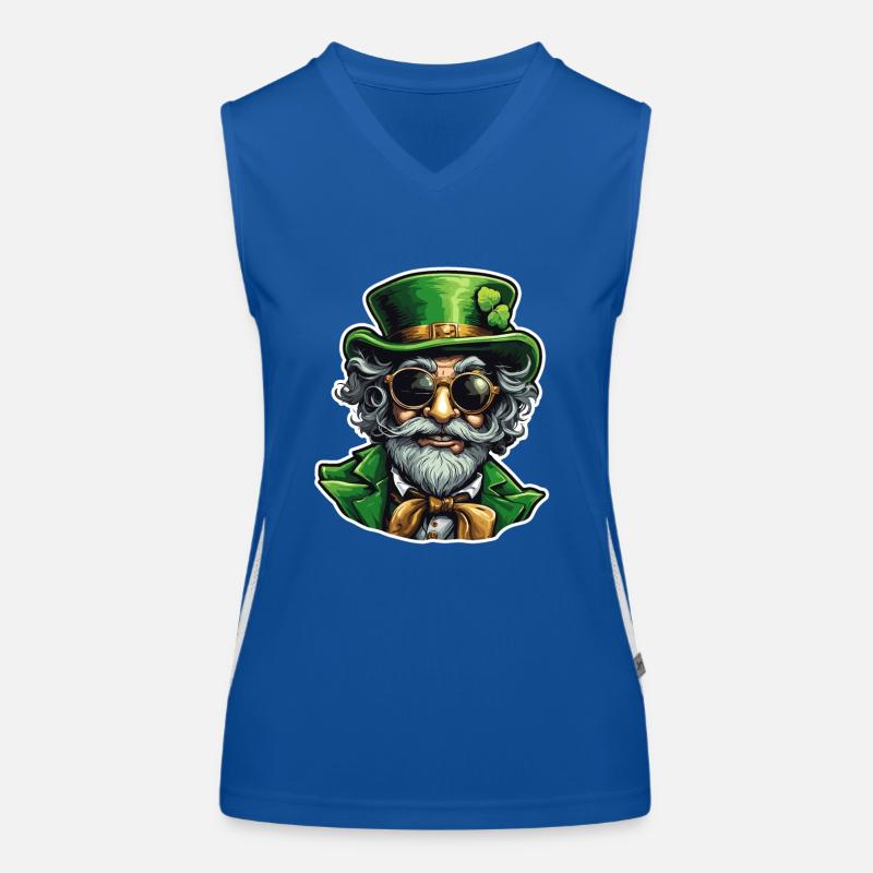 Leprechaun / Leprechaun / Vert / Gingembre / Irlande Débardeur respirant contrasté Femme