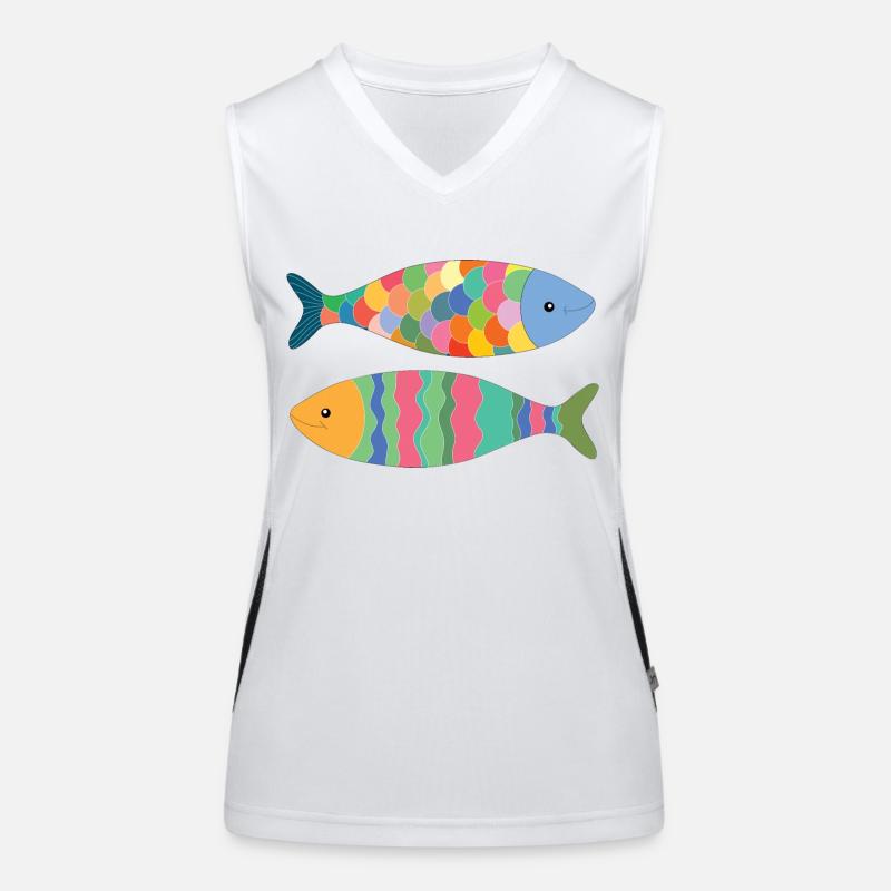 Fish Funktionelles Kontrast-Tank Top für Frauen