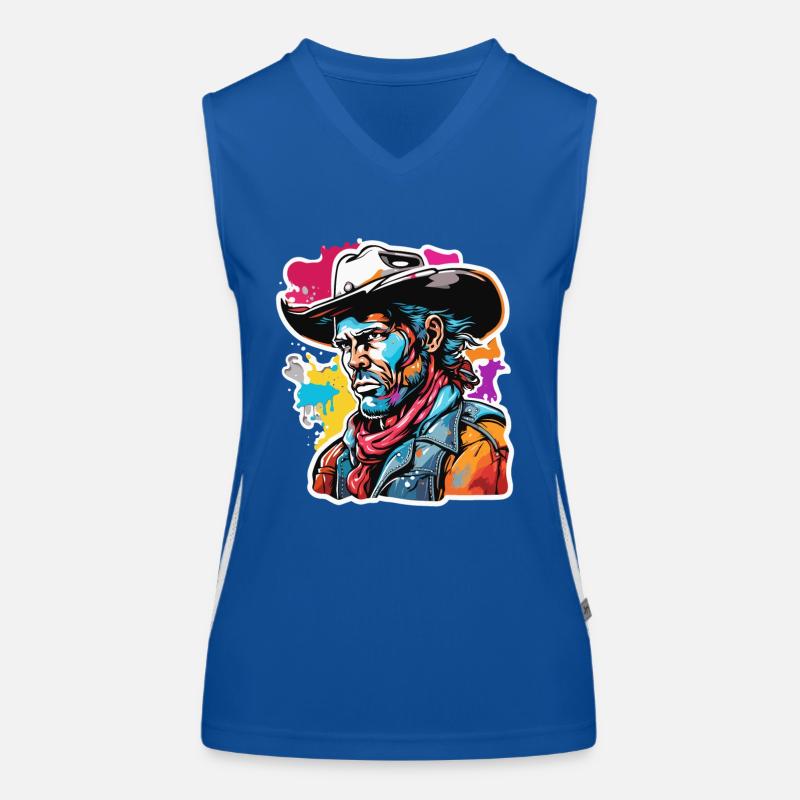 Cowboy / Far West / Désert / Lasso / Rodéo Débardeur respirant contrasté Femme
