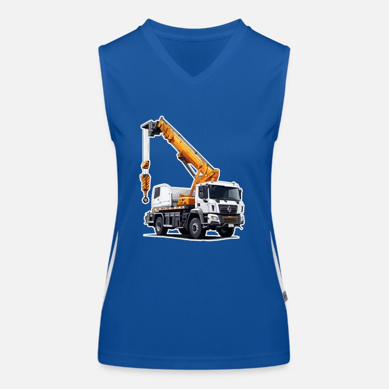 Crane / construction site / winch / crane system Women's Functional Contrast Tank Top