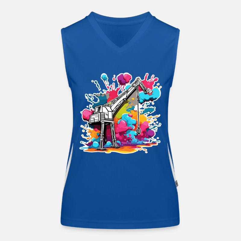Kran / Baustelle / Seilwinde / Kransystem Funktionelles Kontrast-Tank Top für Frauen
