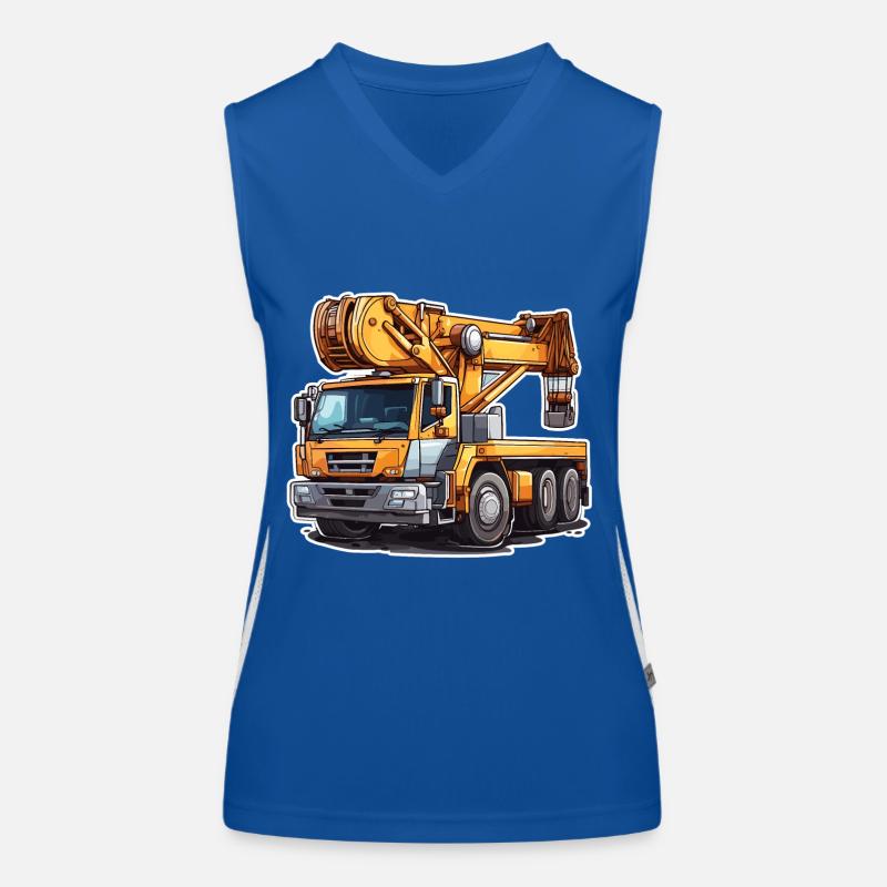 Kran / Baustelle / Seilwinde / Kransystem Funktionelles Kontrast-Tank Top für Frauen