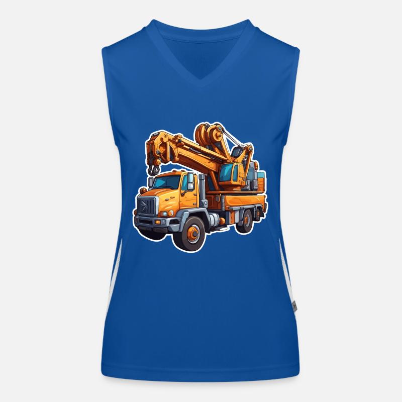 Crane / construction site / winch / crane system Women's Functional Contrast Tank Top