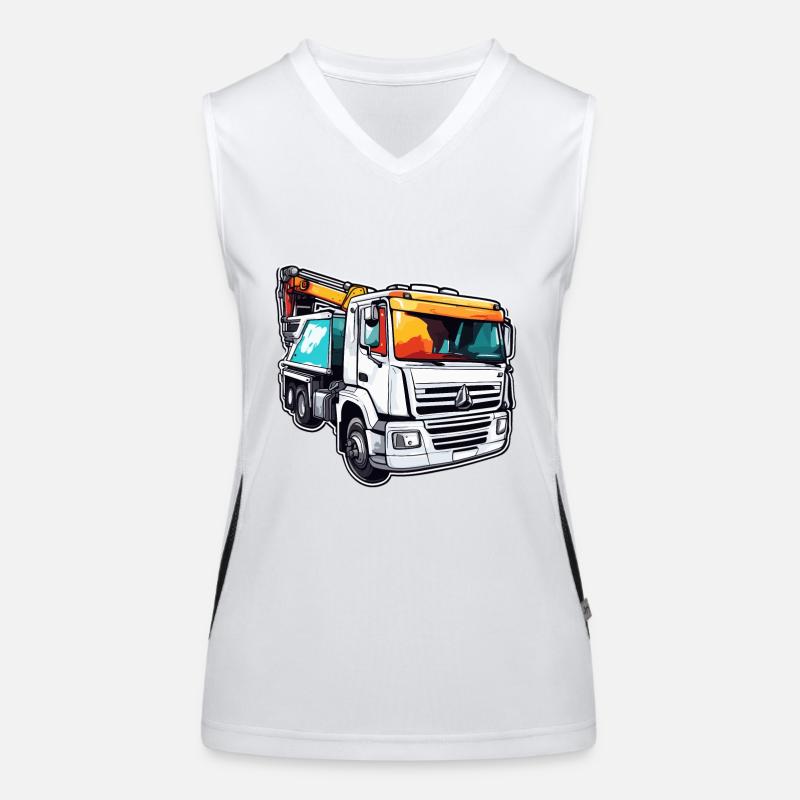 Crane / construction site / winch / crane system Women's Functional Contrast Tank Top