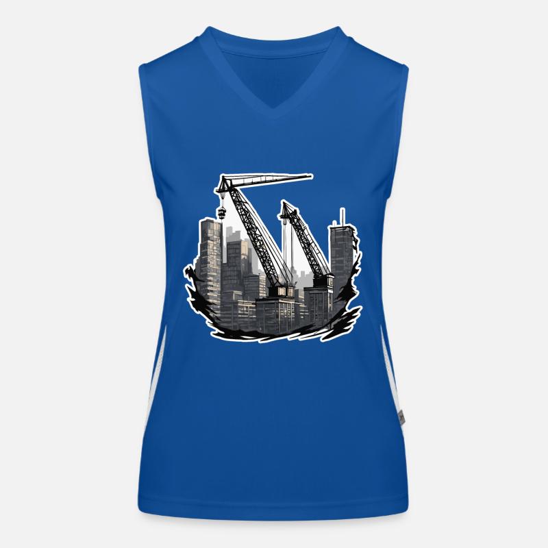 Kran / Baustelle / Seilwinde / Kransystem Funktionelles Kontrast-Tank Top für Frauen