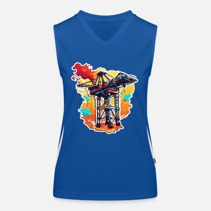 Grue / de chantier / treuil / système de grue Débardeur respirant contrasté Femme