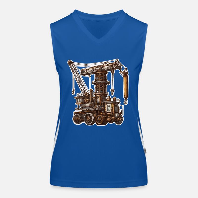 Kran / Baustelle / Seilwinde / Kransystem Funktionelles Kontrast-Tank Top für Frauen