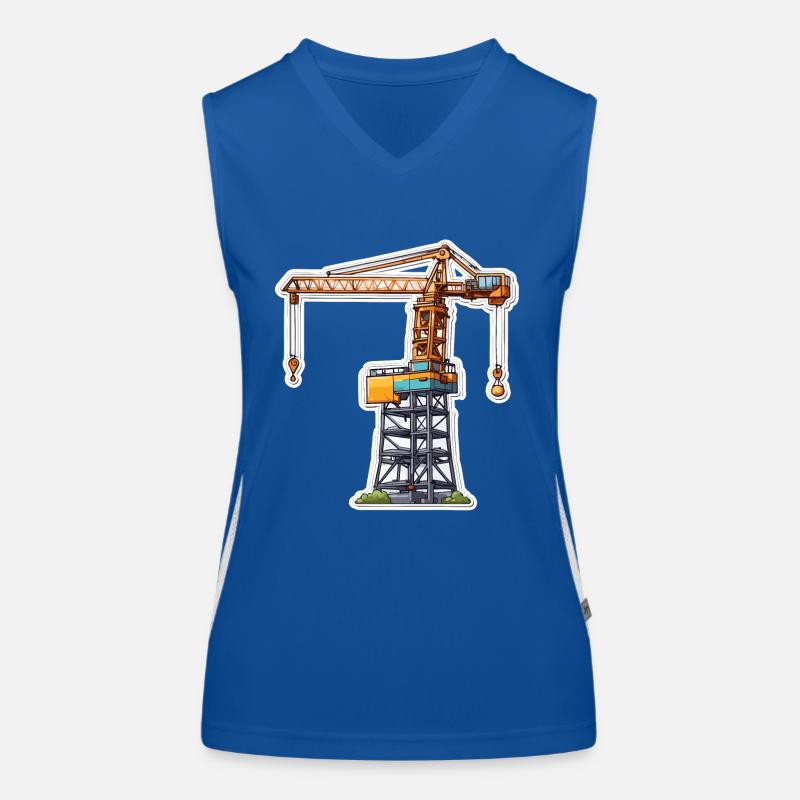 Kran / Baustelle / Seilwinde / Kransystem Funktionelles Kontrast-Tank Top für Frauen