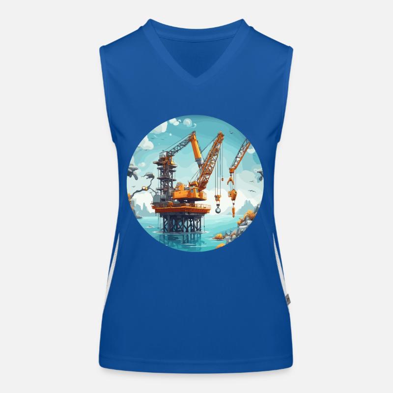 Grue / de chantier / treuil / système de grue Débardeur respirant contrasté Femme