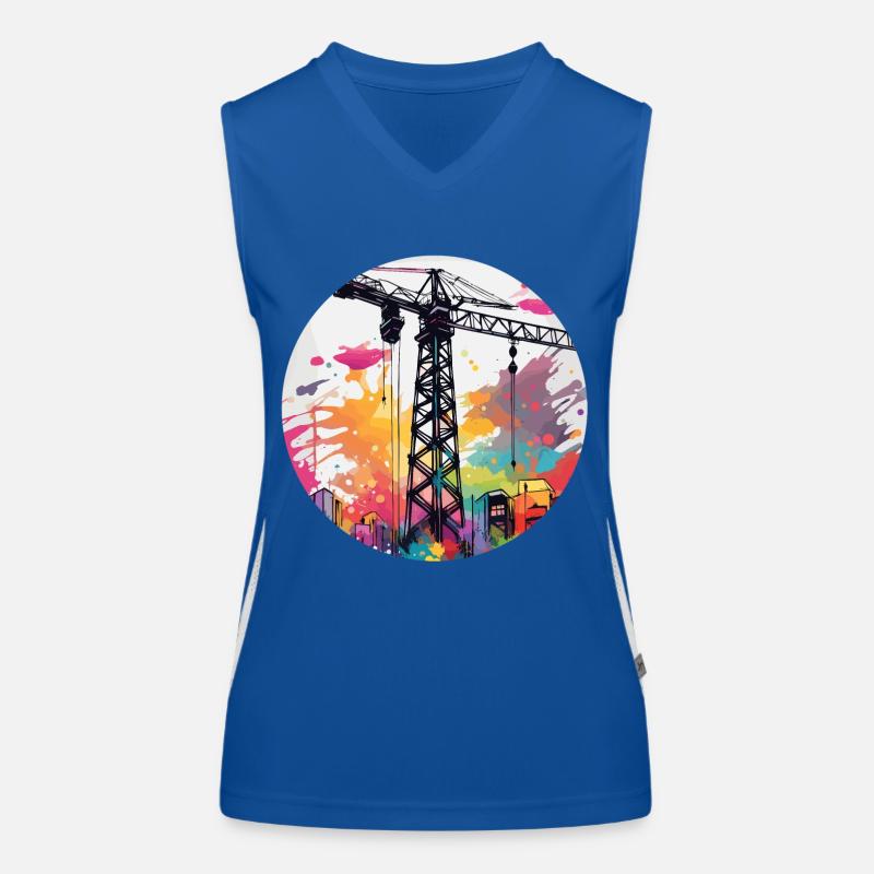 Grue / de chantier / treuil / système de grue Débardeur respirant contrasté Femme