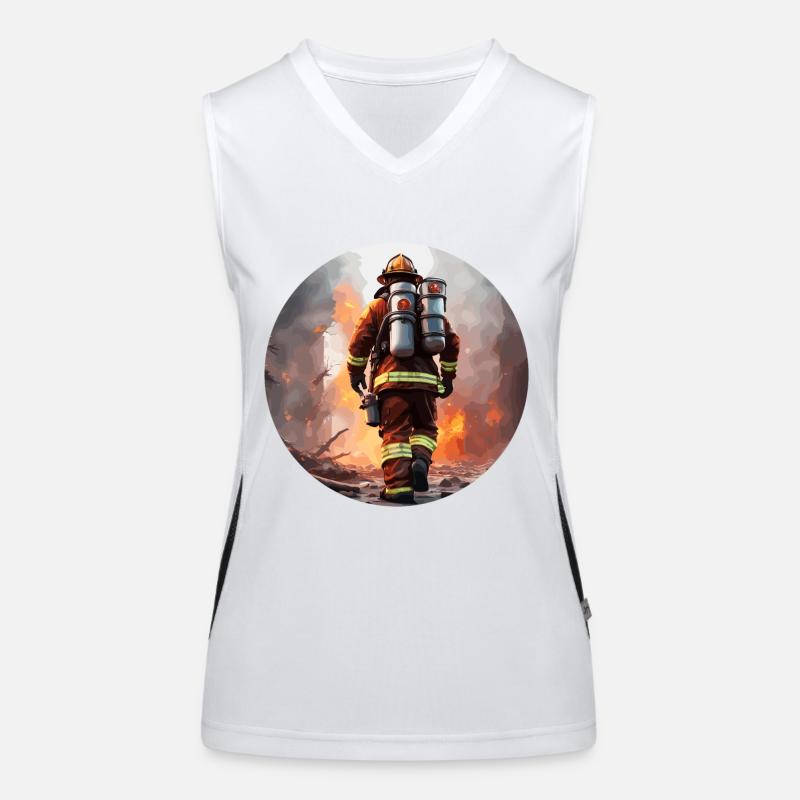 Firefighter / Fire / Fire / Extinguish / Hero Women's Functional Contrast Tank Top