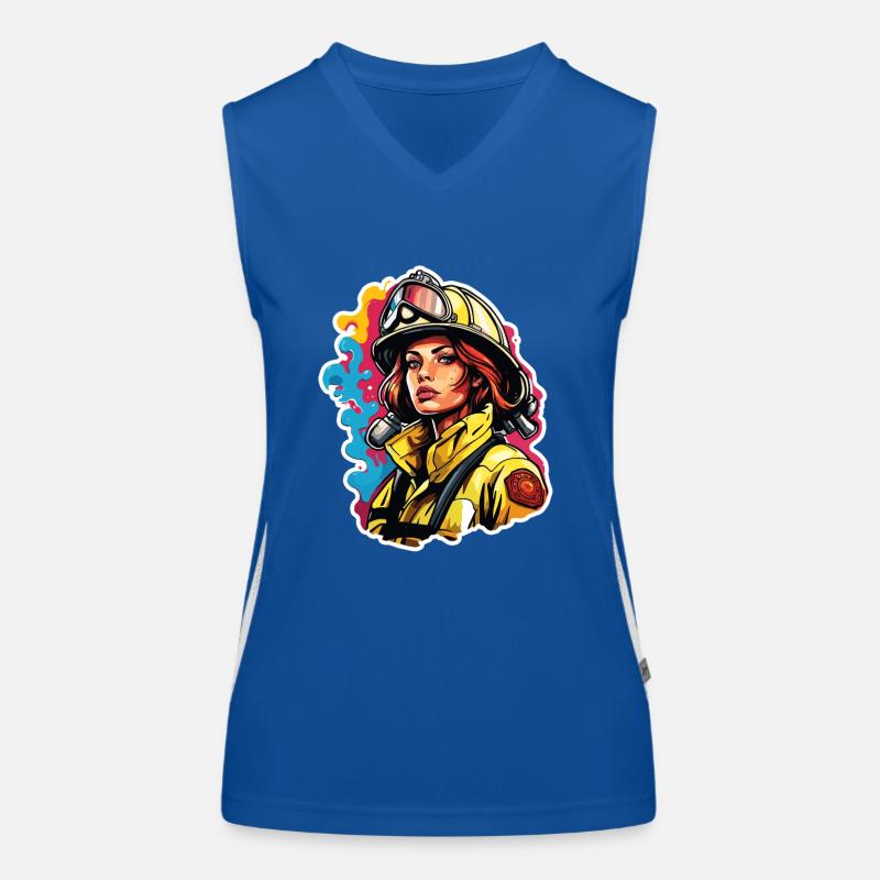Firefighter / Fire / Fire / Extinguish / Heroine Women's Functional Contrast Tank Top